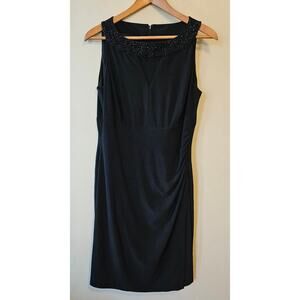 American Living Women's Sleeveless Sheath Dress, Size 12 Beaded Cocktail